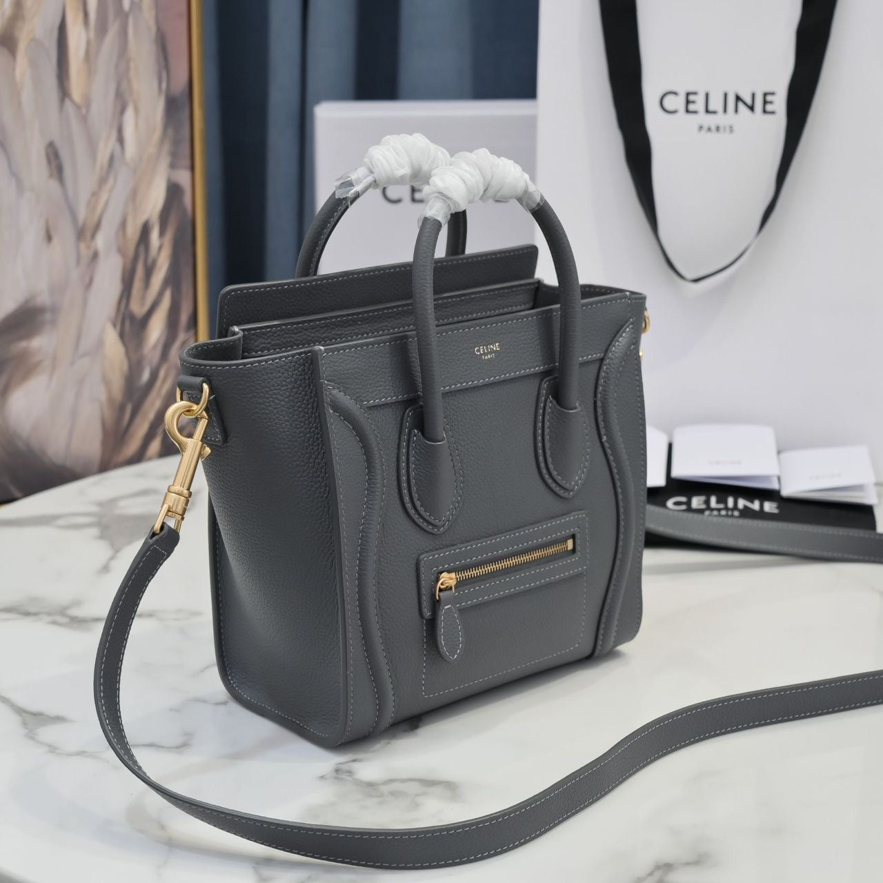 Celine Luggage (Dark Grey) Mini