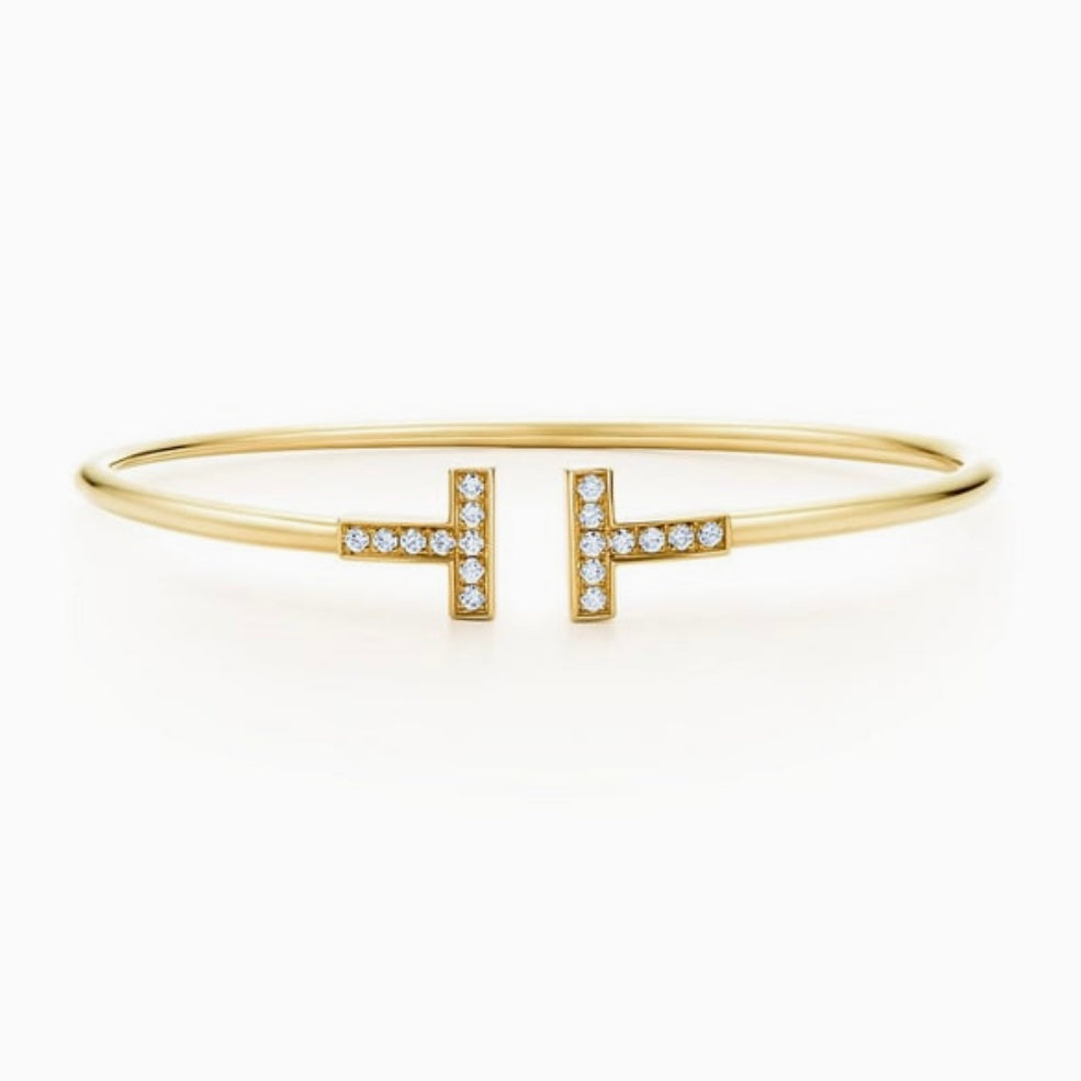 Tiffany T Diamond Wire Bracelet
